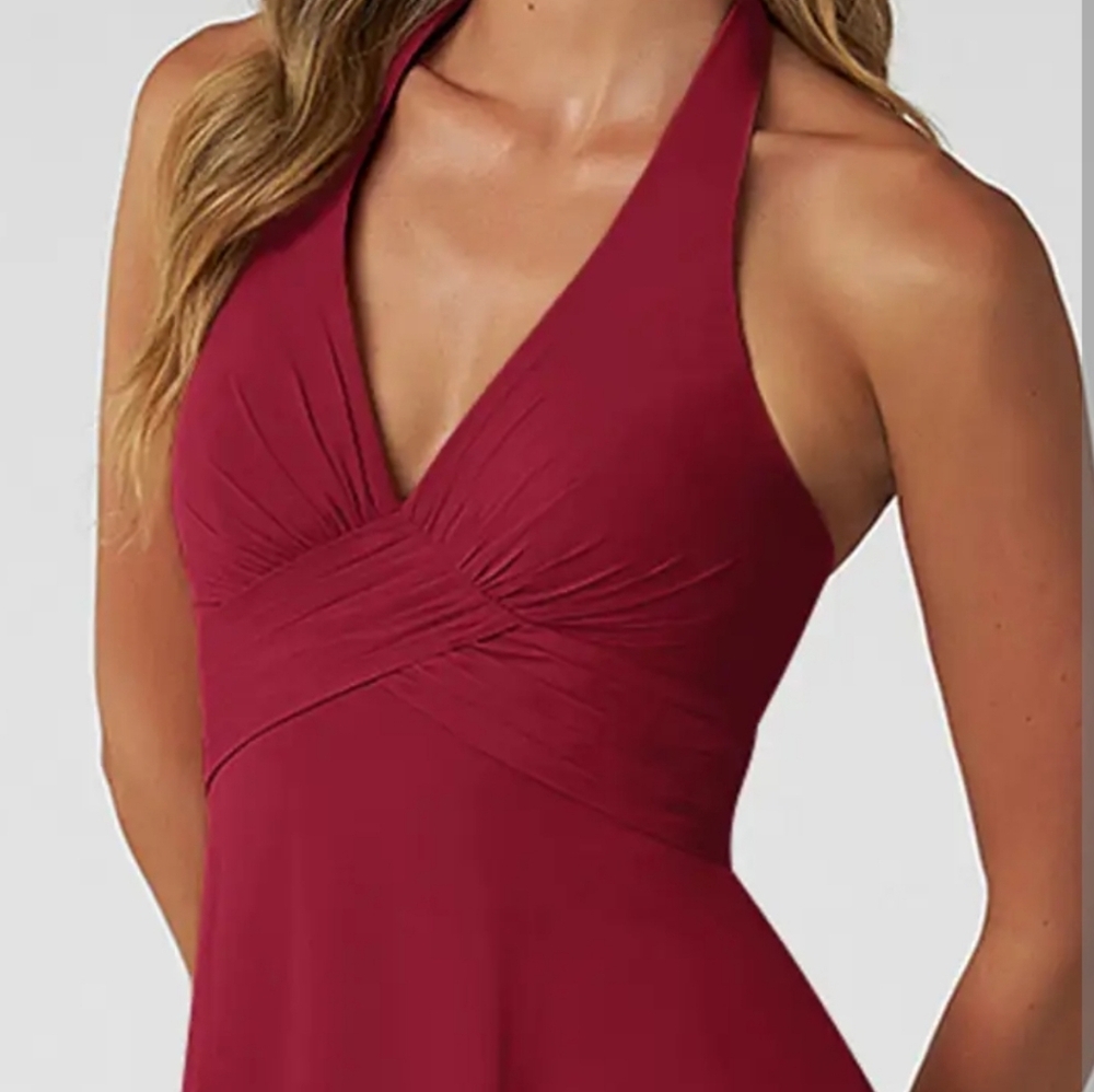 Burgundy bridesmaid dress